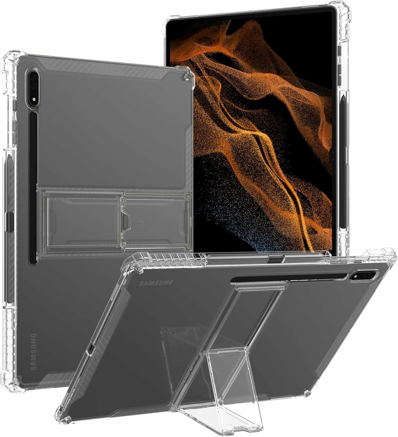 XPRO - Stand Clear Pro - Samsung Galaxy Tab Case 高度防撞透明支架平板保護軟殼