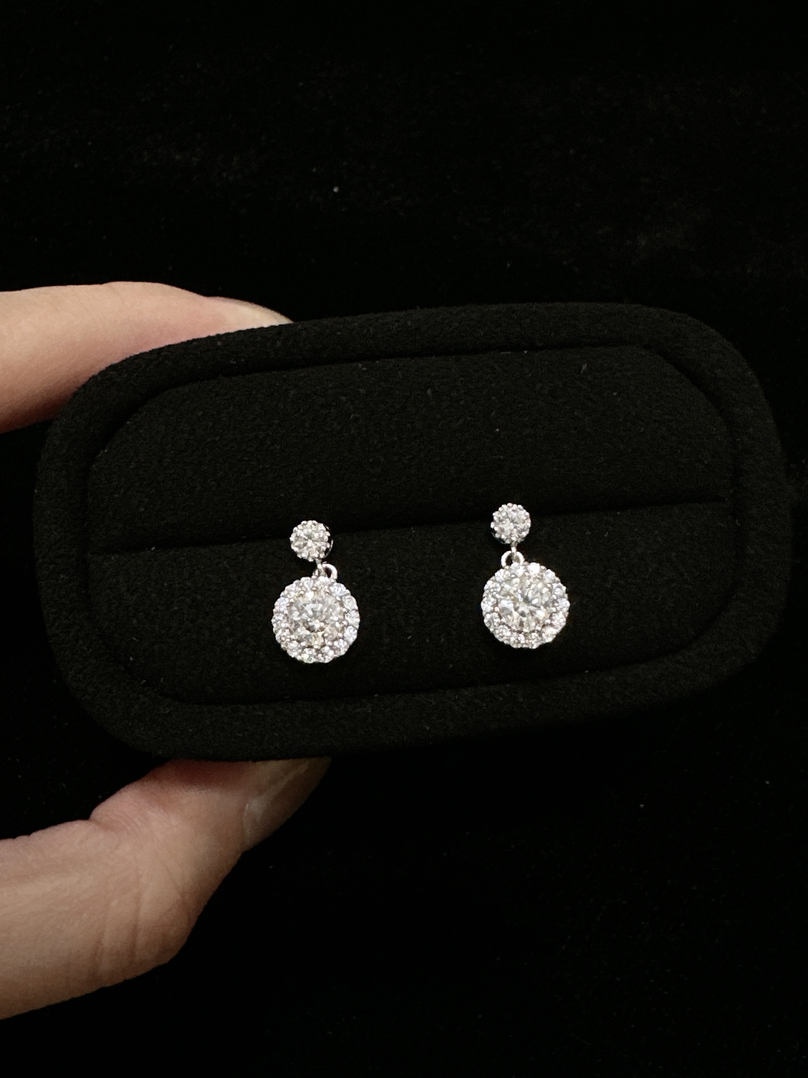 Blanche moissanite diamond earrings
