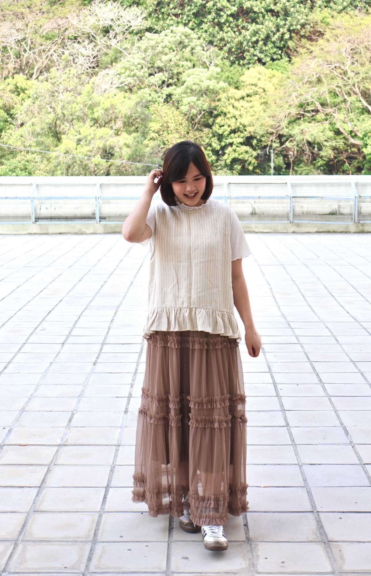 2 way 直紋綁帶背心