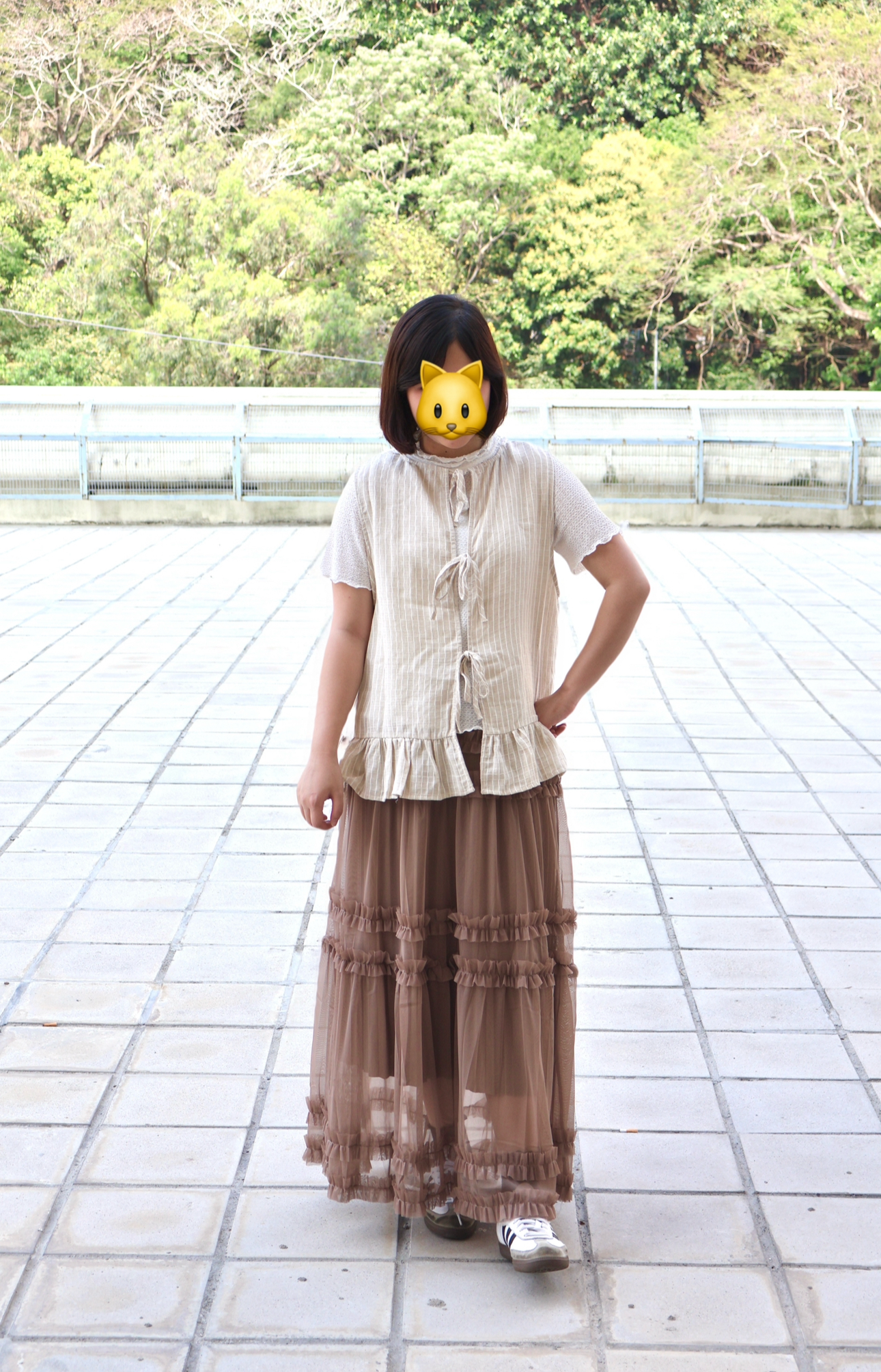 2 way 直紋綁帶背心