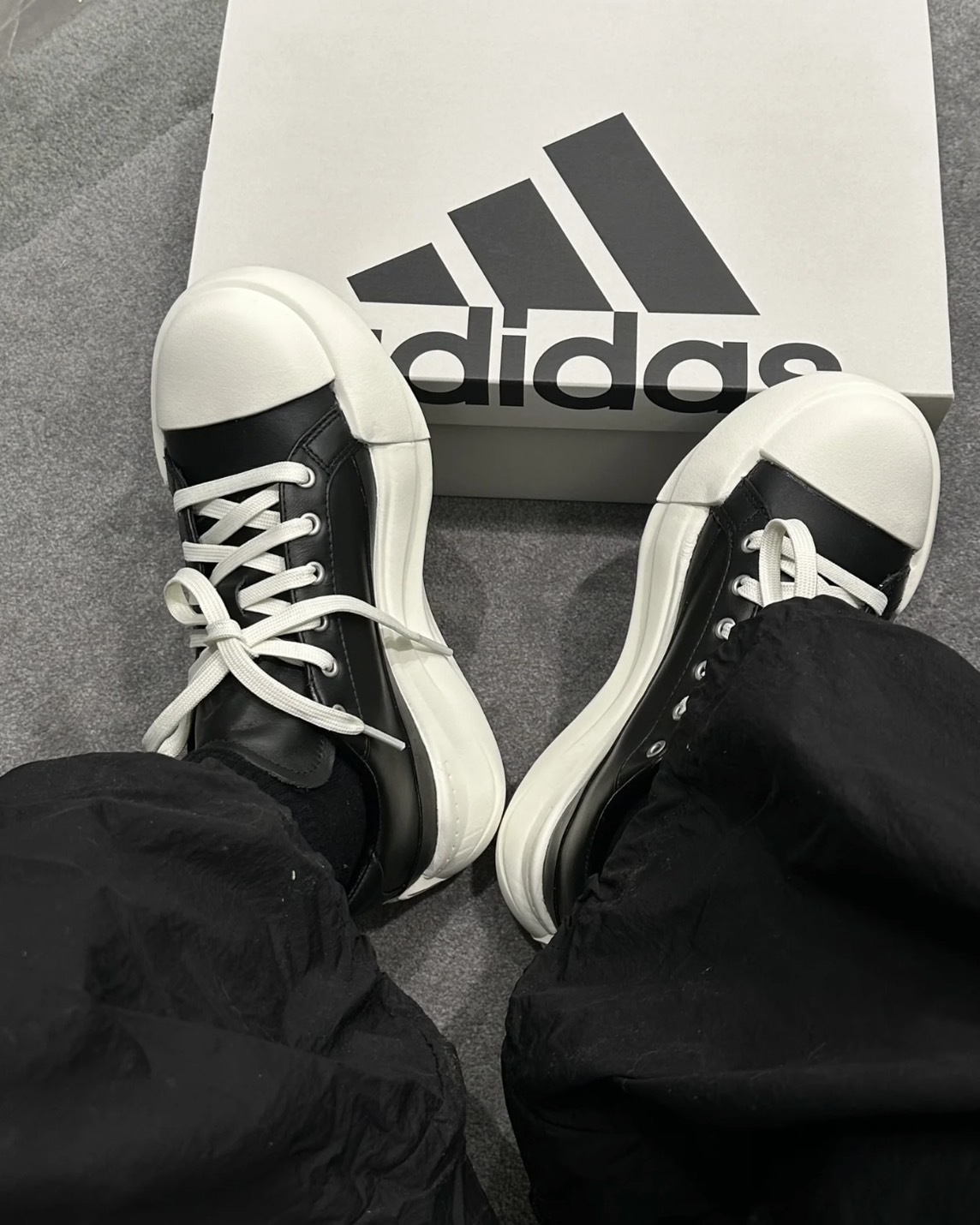 Adidas MAXXCOURT PRO FOS 皮革 厚底 大頭 黑色