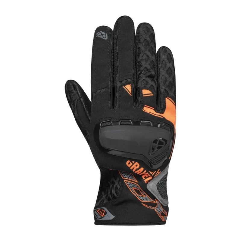 IXON GRAVEL AIR 黑橘 網布透氣越野手套