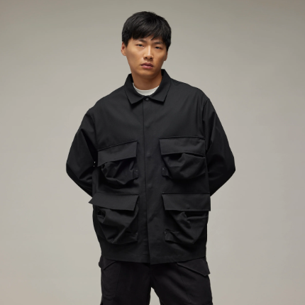 【 Y-3 LS PKT SHIRT 大口袋長袖夾克 - 黑 】