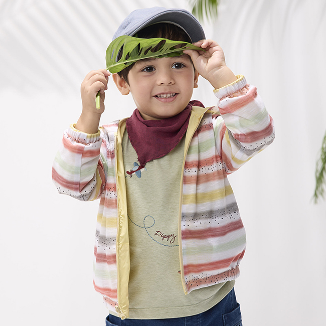 PIPPY可愛小恐龍雙面穿連帽外套 黃