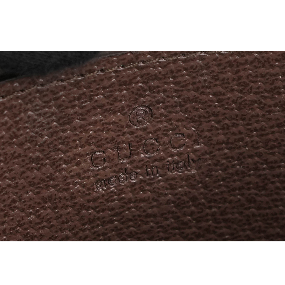 【GUCCI】GG Ophidia 塗層帆布及皮革綠紅織帶迷你胸口包(米色/烏木色) 752565 9C2ST 8746