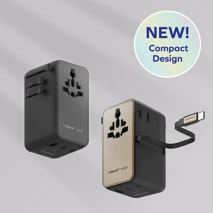 Momax 1-World²⁺ 100W 伸縮充電線四接口旅行充電插座 UA25