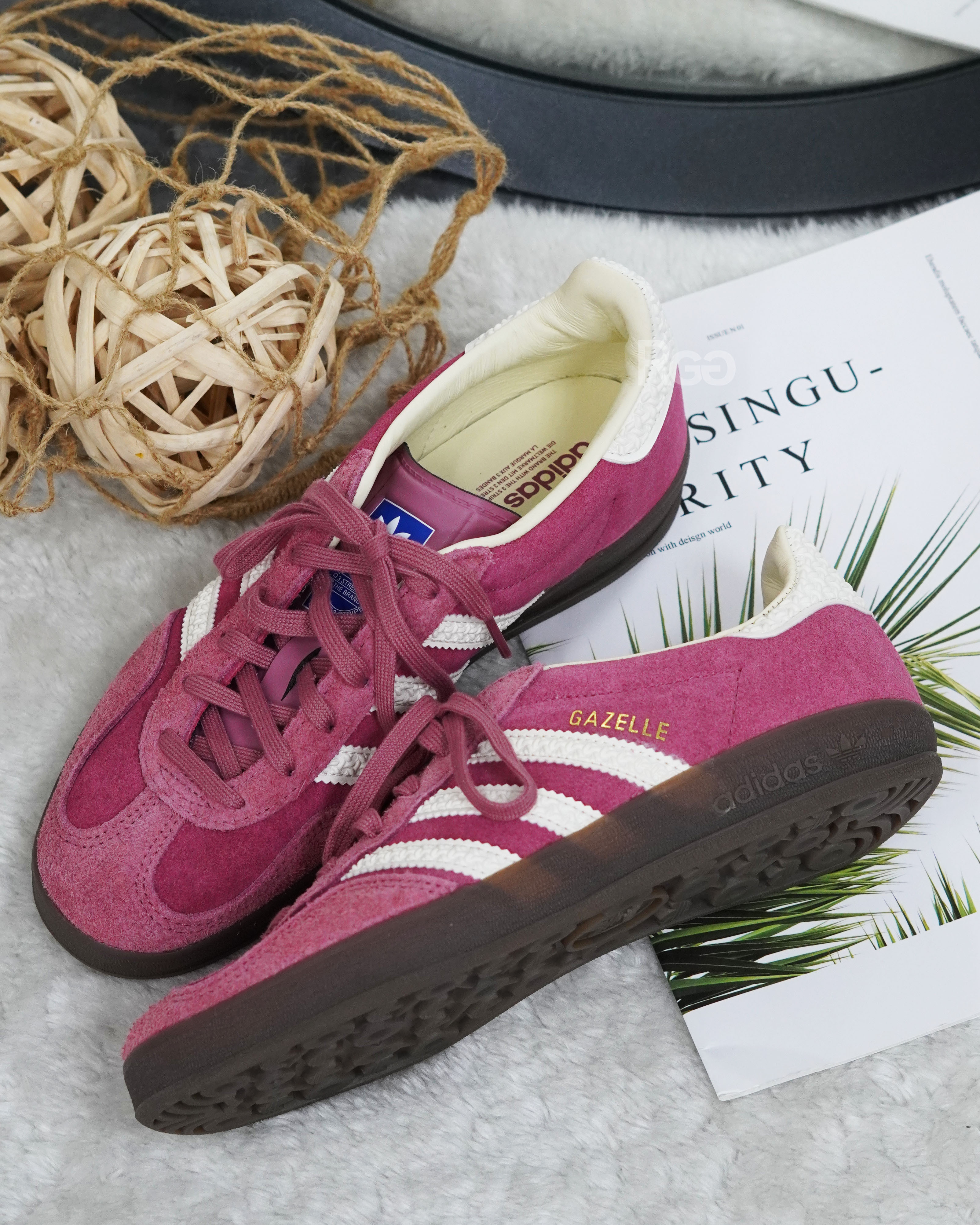 Adidas GAZELLE INDOOR 運動休閒鞋 粉色 (IF1809)
