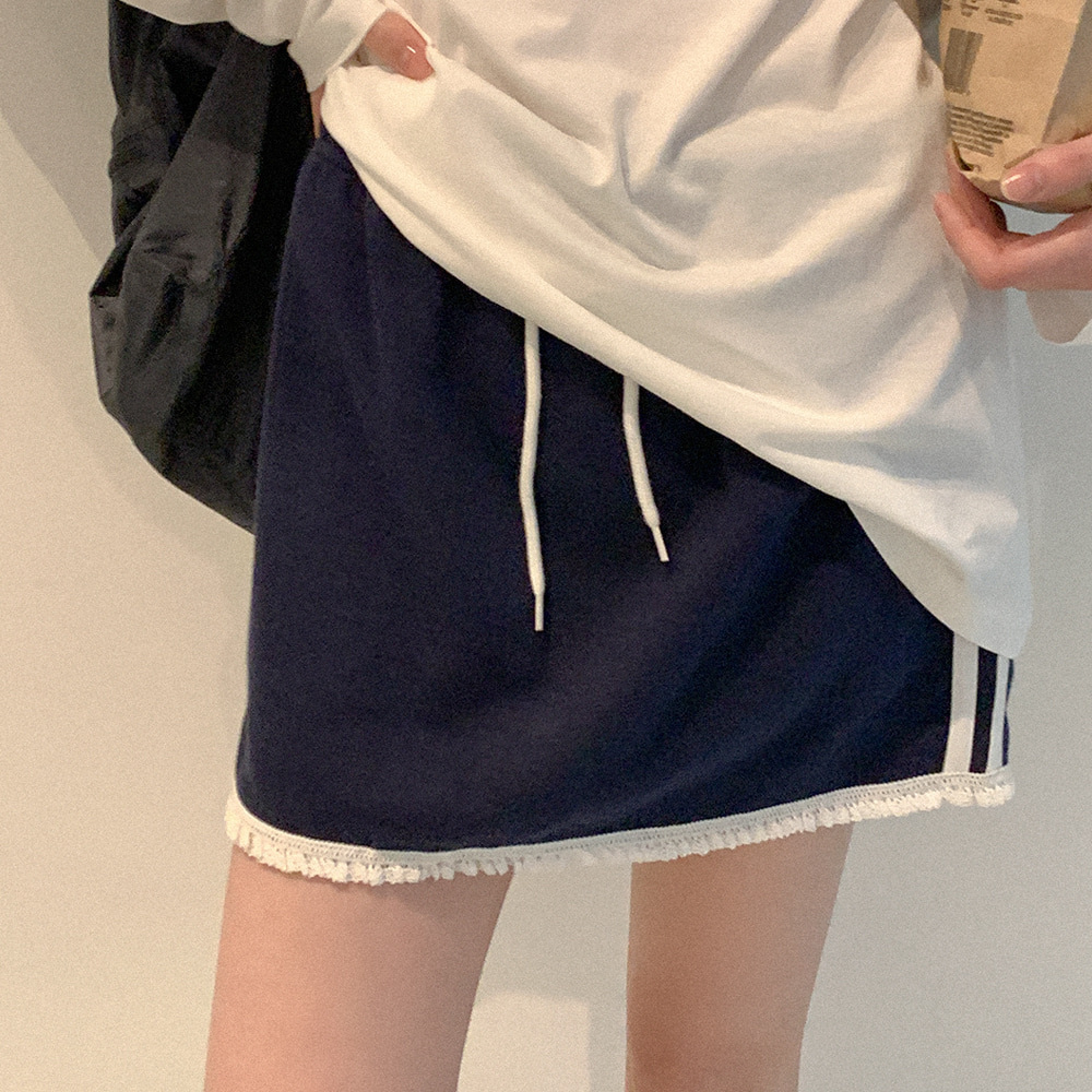 【優惠現貨】韓國LACE花邊短裙褲（2色）