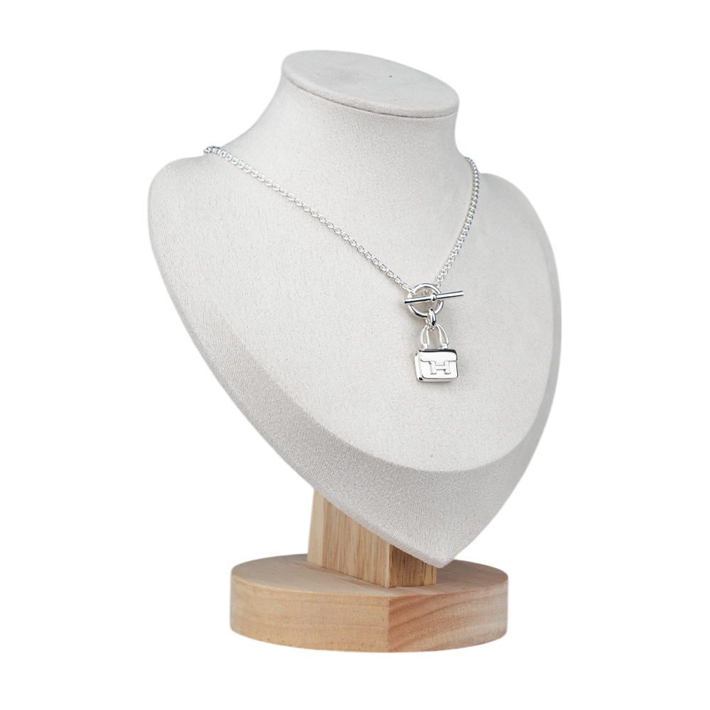 【HERMES】Constance 吊墜純銀項鍊(銀色) H121324B 00