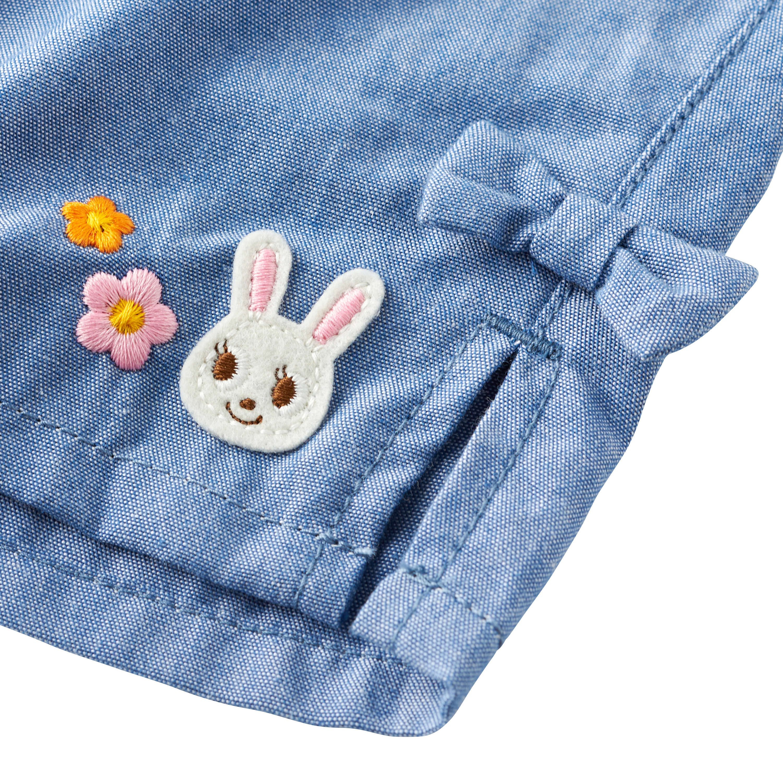 舞颯兔優雅風格七分褲-天藍