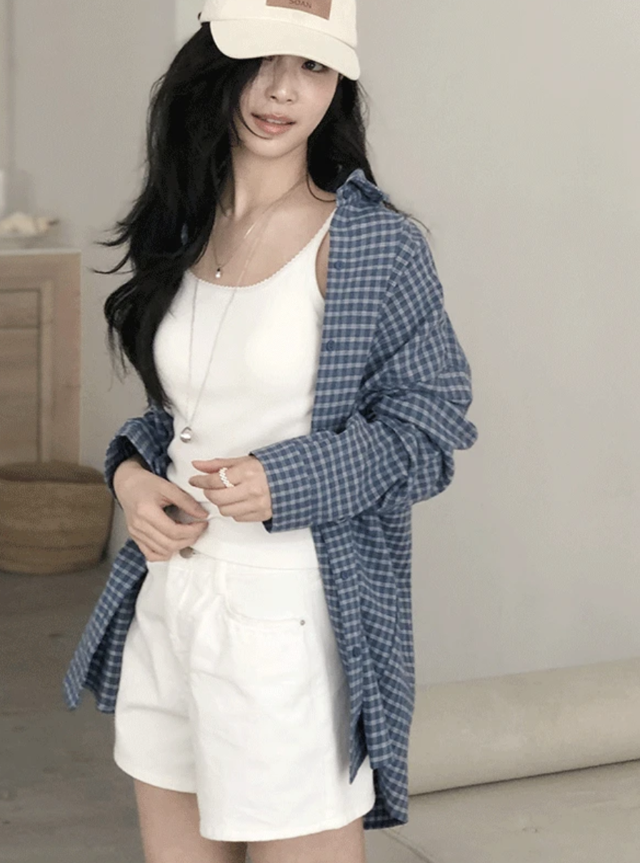 預訂｜SLOWAND #SLOWMADE 溫柔色調格紋恤衫 (2 Color)