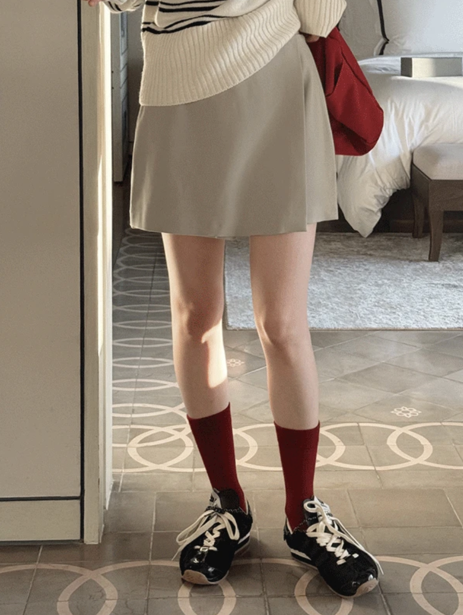 預訂｜SLOWAND #SLOWMADE 百搭挺身半裙褲 (2 Color)