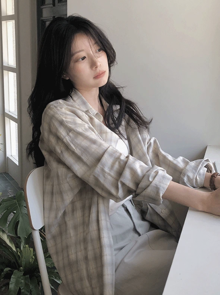 預訂｜SLOWAND #SLOWMADE 霧感柔色格紋恤衫 (2 Color)