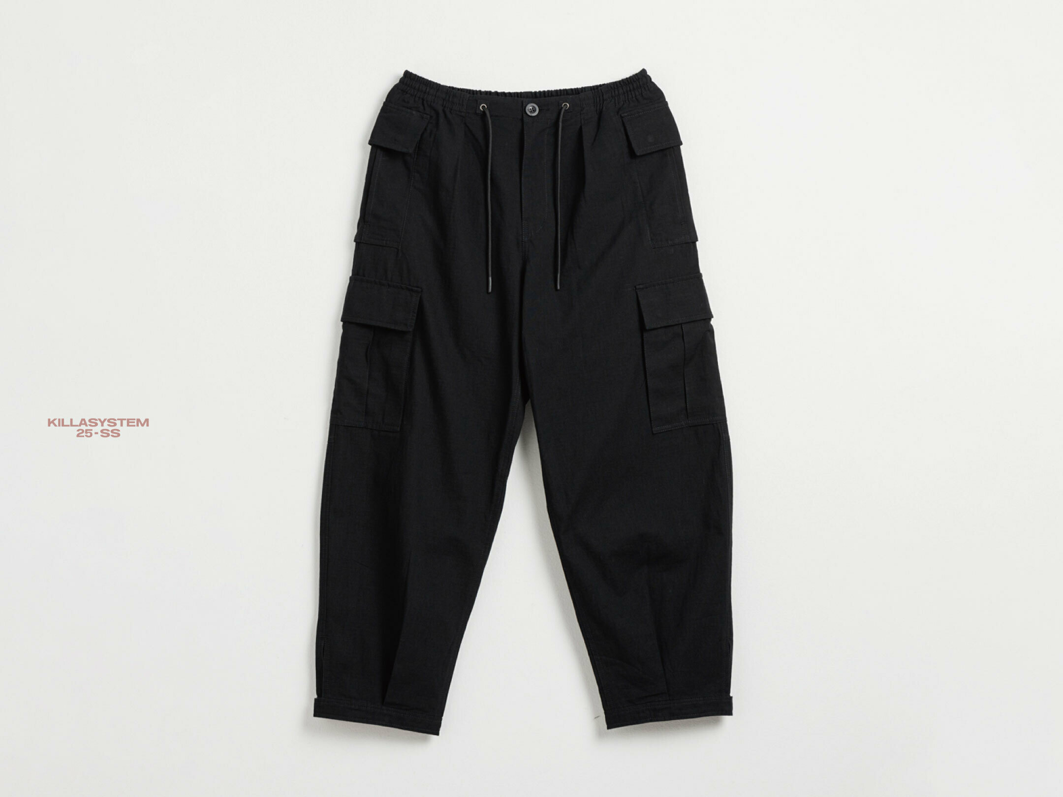KILLASYSTEM 25S/S POCKET CARGO PANTS 黑色