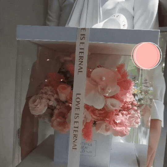 ❖超炫❖擁抱好心情(特級發光款) I 透明系鮮花禮盒 flowers in box  AB240320