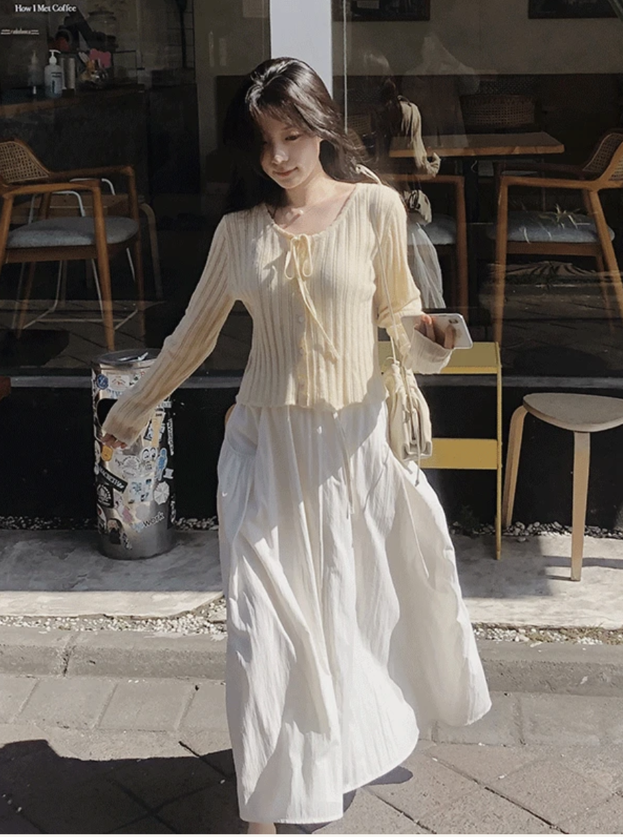 預訂｜SLOWAND #SLOWMADE 蝴蝶結感長裙 (One Color)