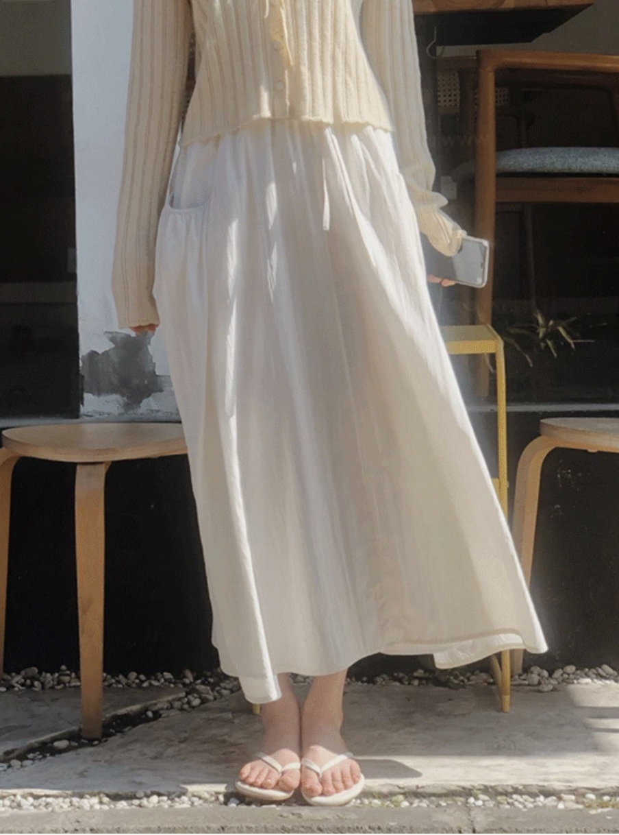 預訂｜SLOWAND #SLOWMADE 蝴蝶結感長裙 (One Color)