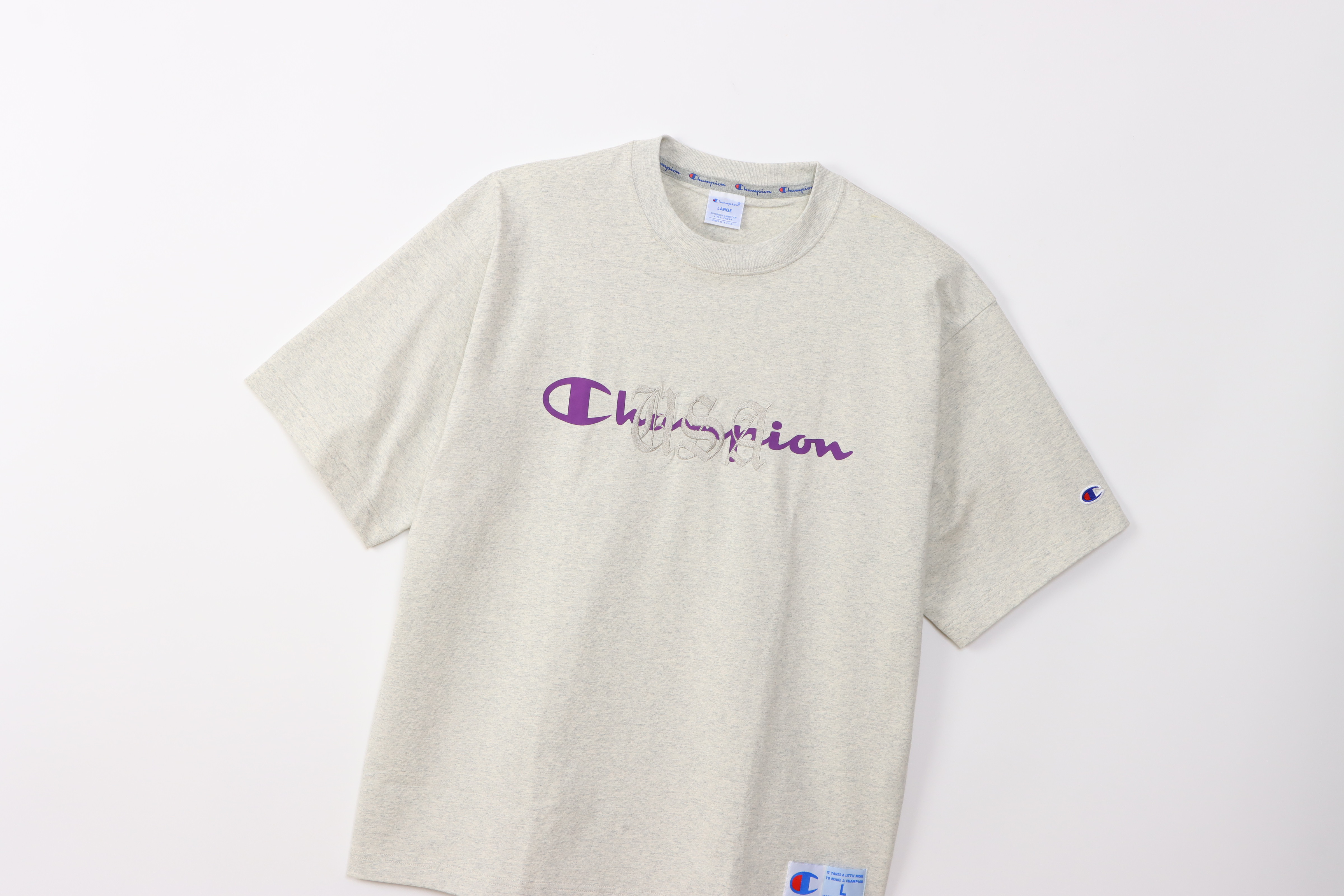 男款-AS刺繡 印花 LOGO 短袖 T恤-燕麥（C3-B314-810）