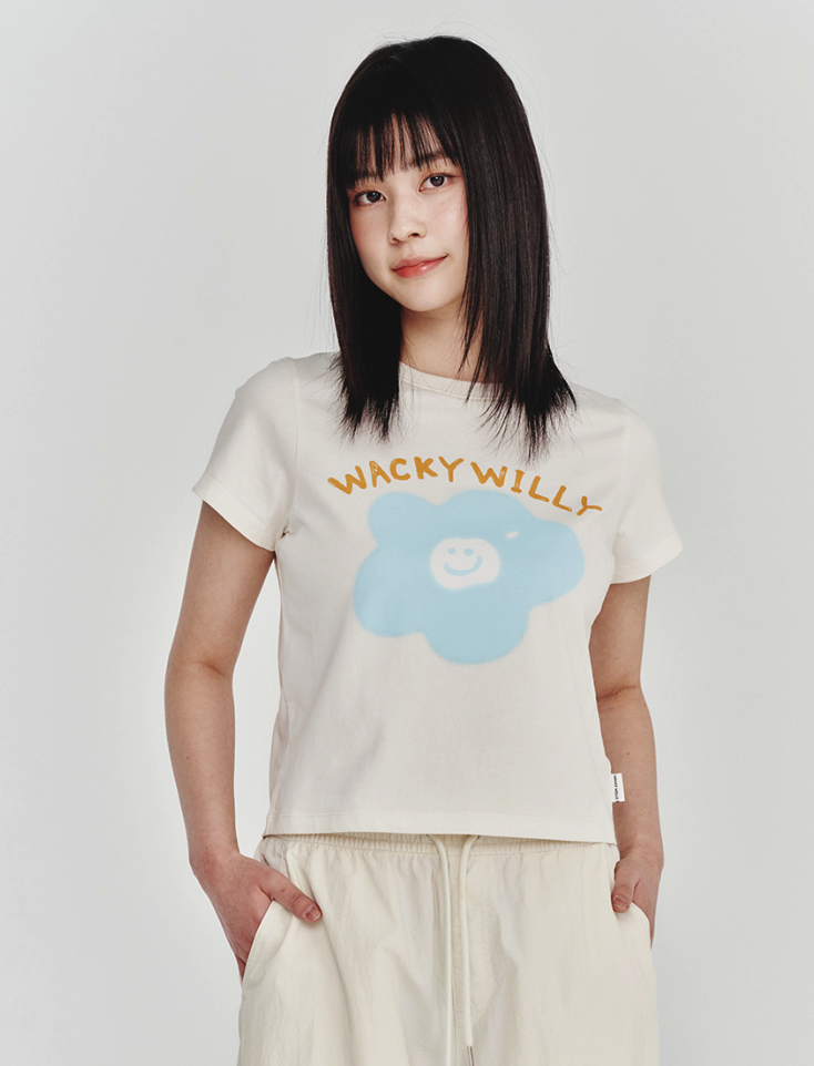 【現貨】Wacky Willy 女款 渲染花朵 短tee WA2502ST63