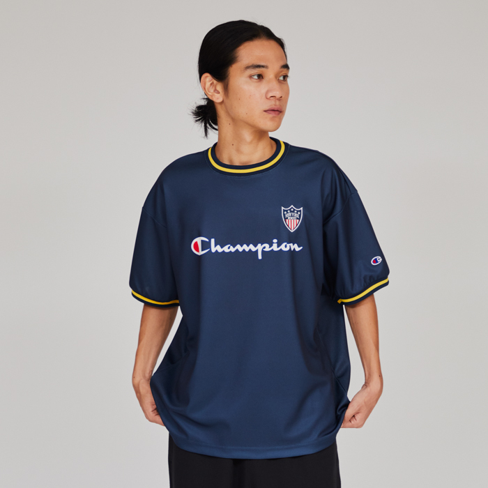 男款-AS 寬版印花運動短袖TEE-深藍（C3-B312-386）