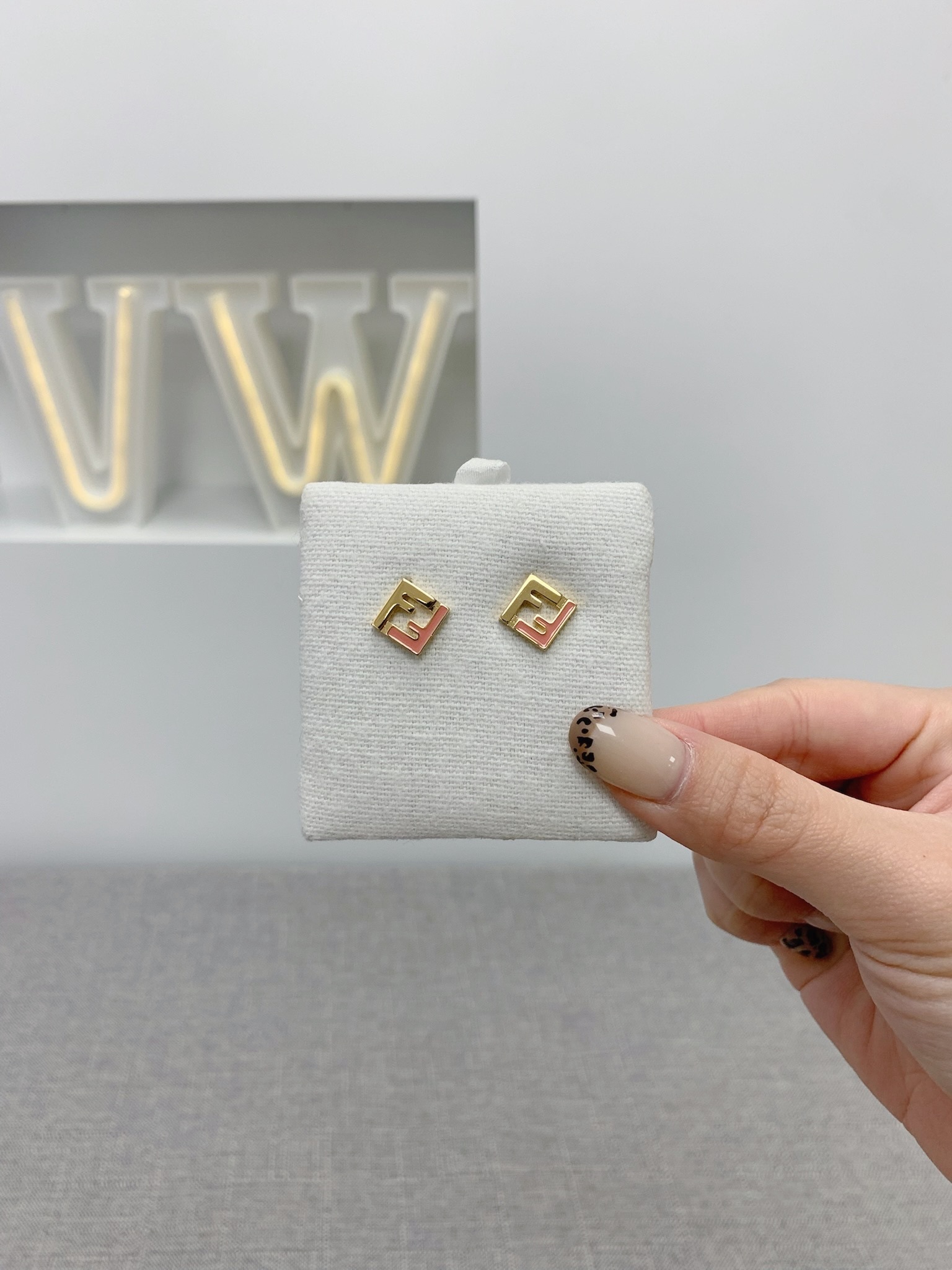Sale Fendi Square Earrings