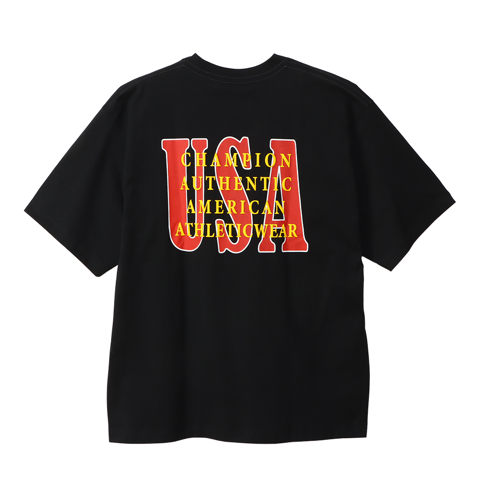 男款-印花 刺繡 口袋 短袖 T恤-黑色（C3-B315-090）