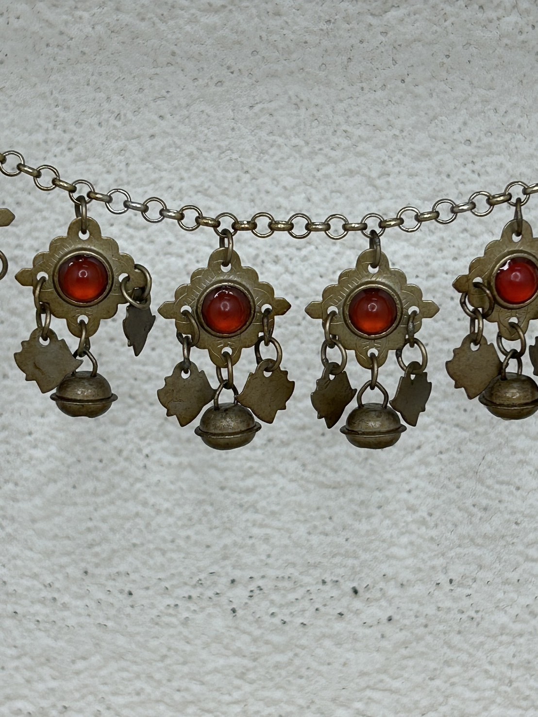 J28(短)-燻 加密全焊接紅瑪瑙單層鈴鐺鏈條89cm