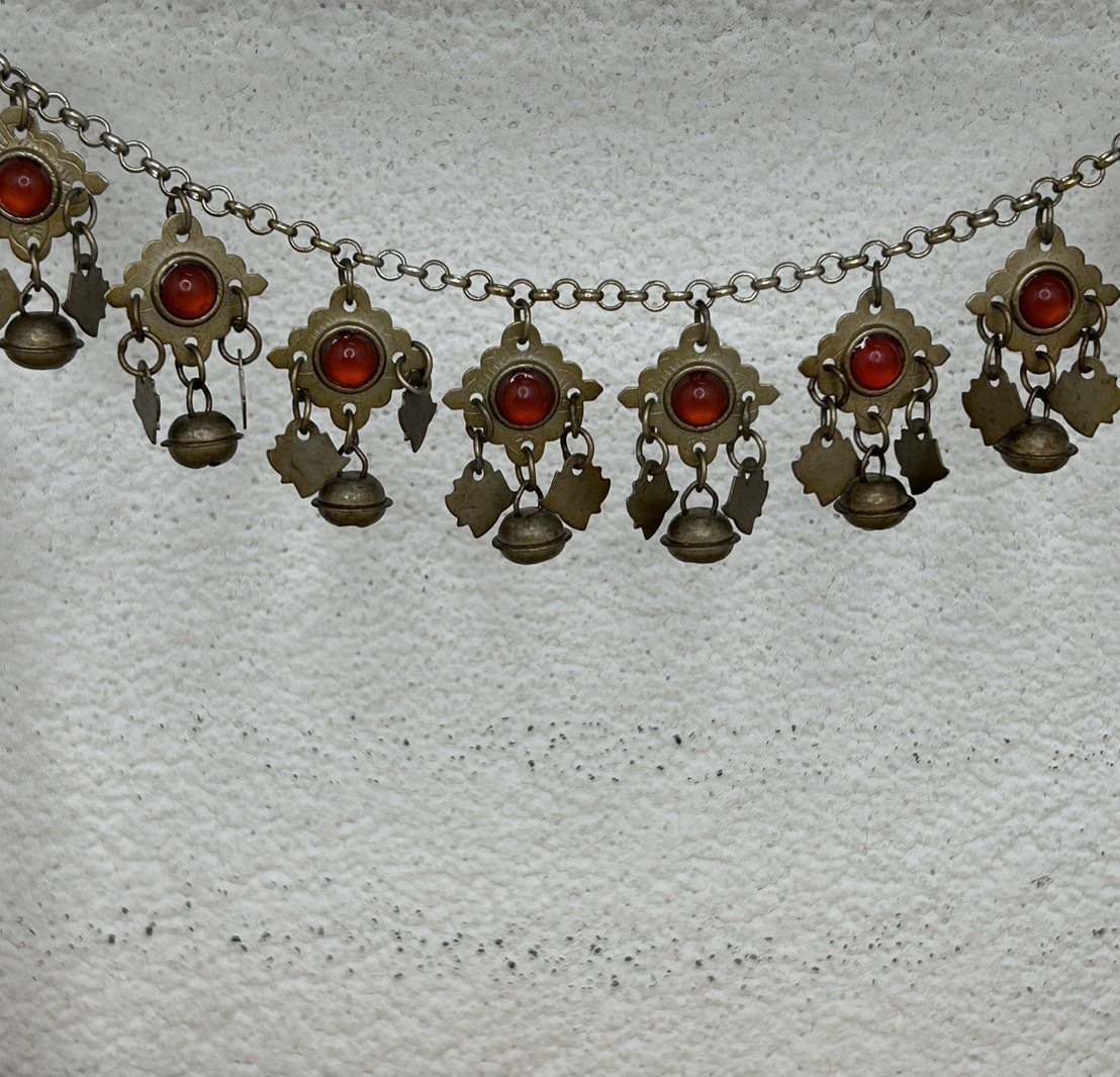 J28(短)-燻 加密全焊接紅瑪瑙單層鈴鐺鏈條89cm