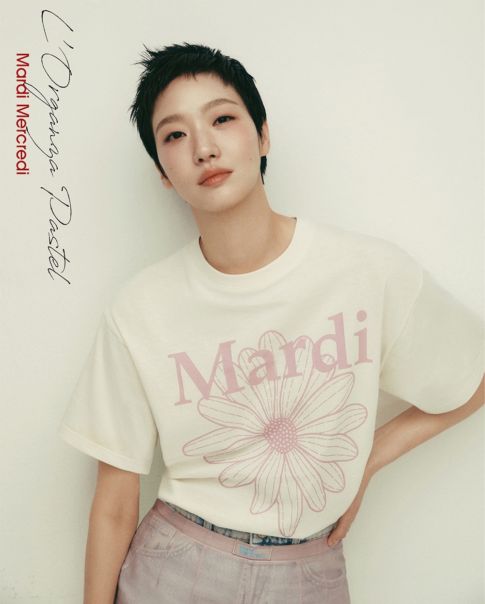 【現貨】｜只有兩件｜【MARDI🌼】TSHIRT FLOWERMARDI_CREAM PINKLAVENDER