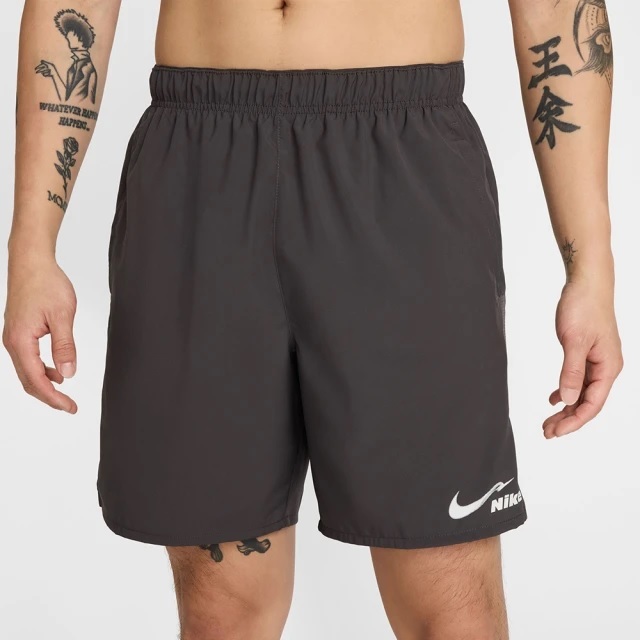 男款 Nike Dri-FIT 7吋 運動短褲 速乾運動短褲 網點LOGO 灰咖色 HV4884-299