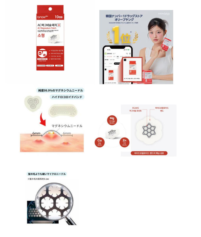 UA24 AC Magnesium Patch SNOW 2+ 精華鎂微針貼片  (1盒10片; 每片12mm直徑) [EXP:2028年] 原價:110 直播價$69/1 $169/3