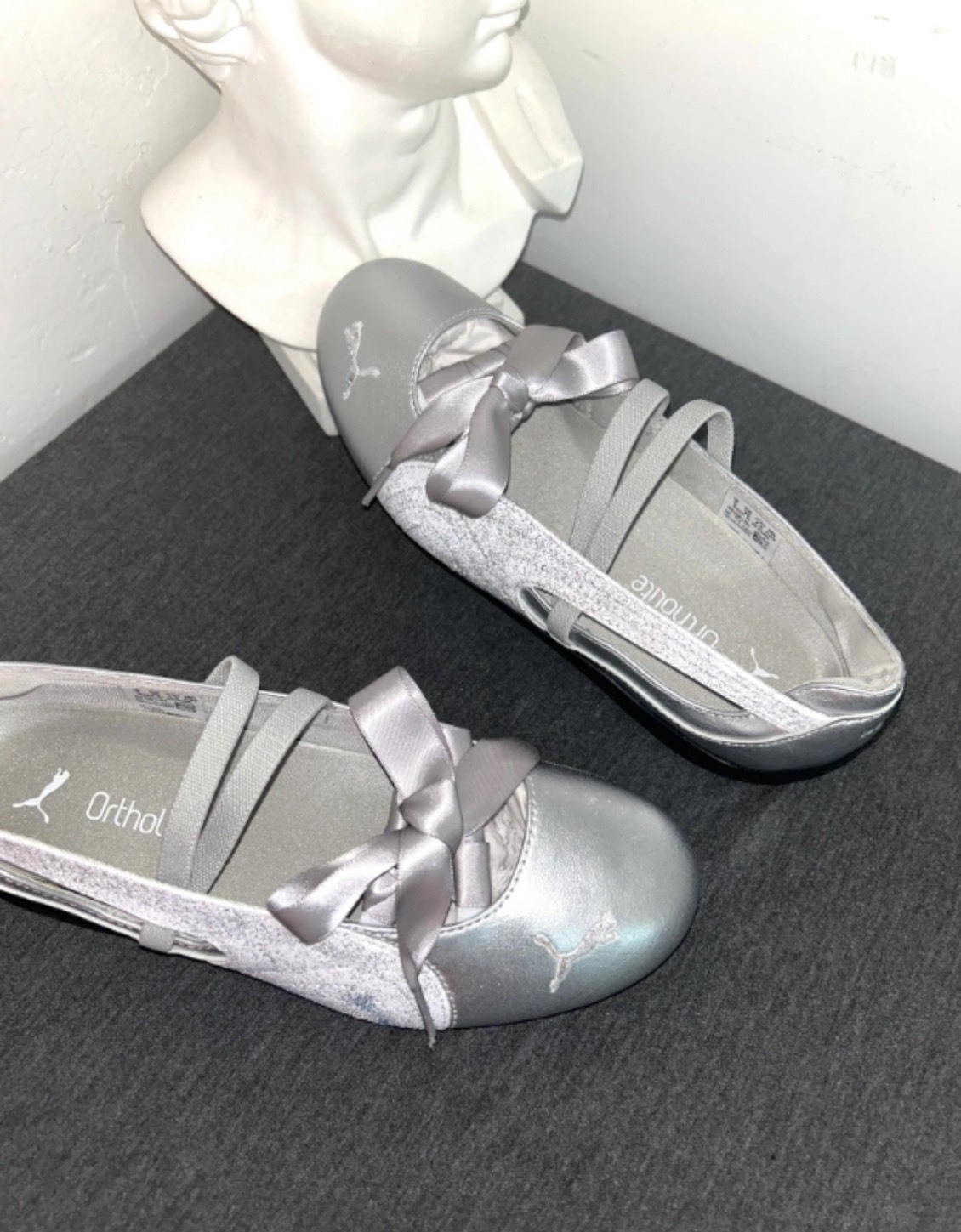 PUMA Speedcat Ballet 薄底芭蕾鞋（女款銀白）