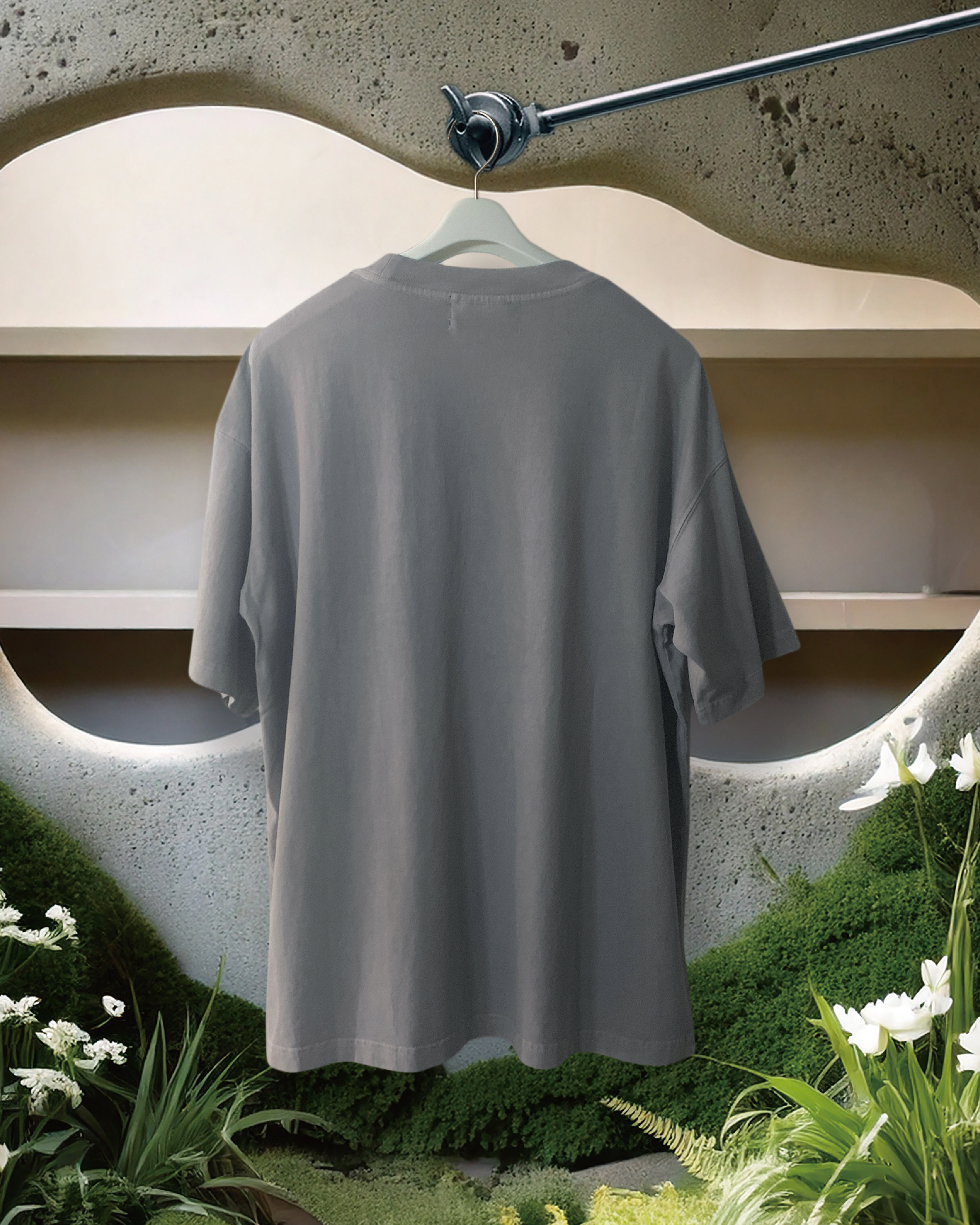 369Lab Flower badge tee - Grey
