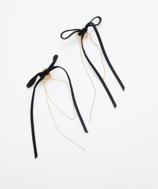 金屬蝴蝶結絲帶髮夾仔