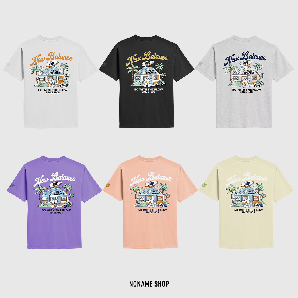 NEW BALANCE NB BOY系列 夏日城市探索 IU同款 衝浪商店 塗鴉 短袖 六色 (男款)