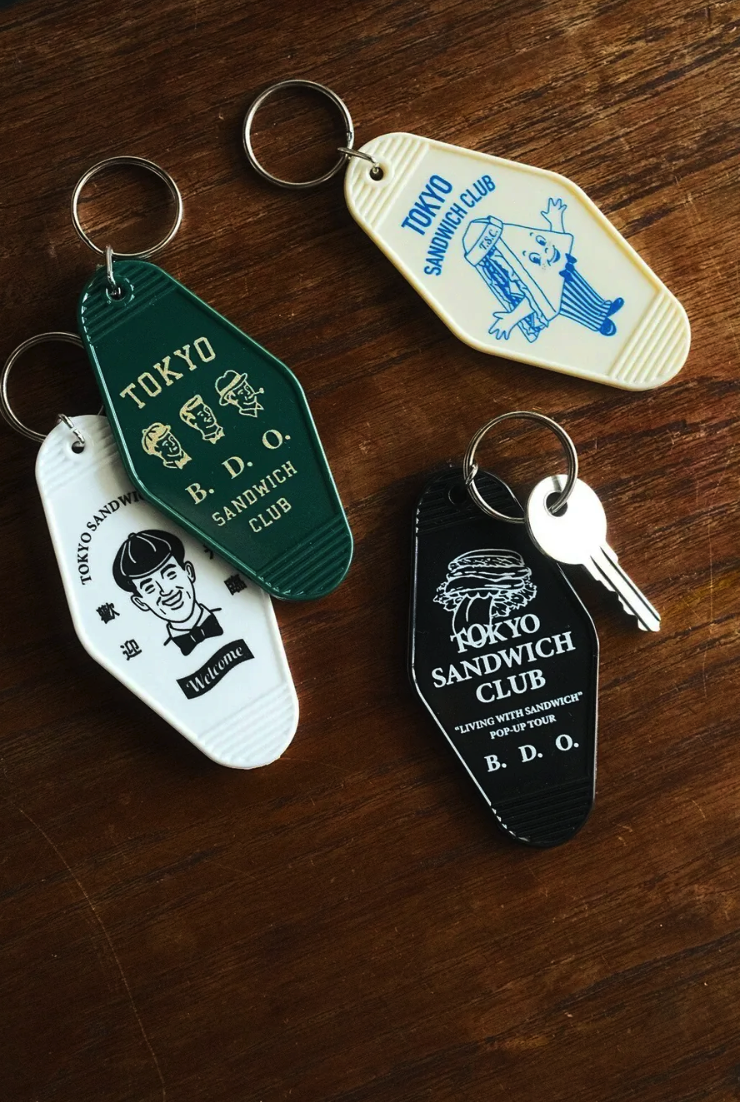 【現貨】FILTER017® Culture Supply™ TOKYO SANDWICH CLUB | B.D.O. SERIES Key Tag / 復古旅館鑰匙牌