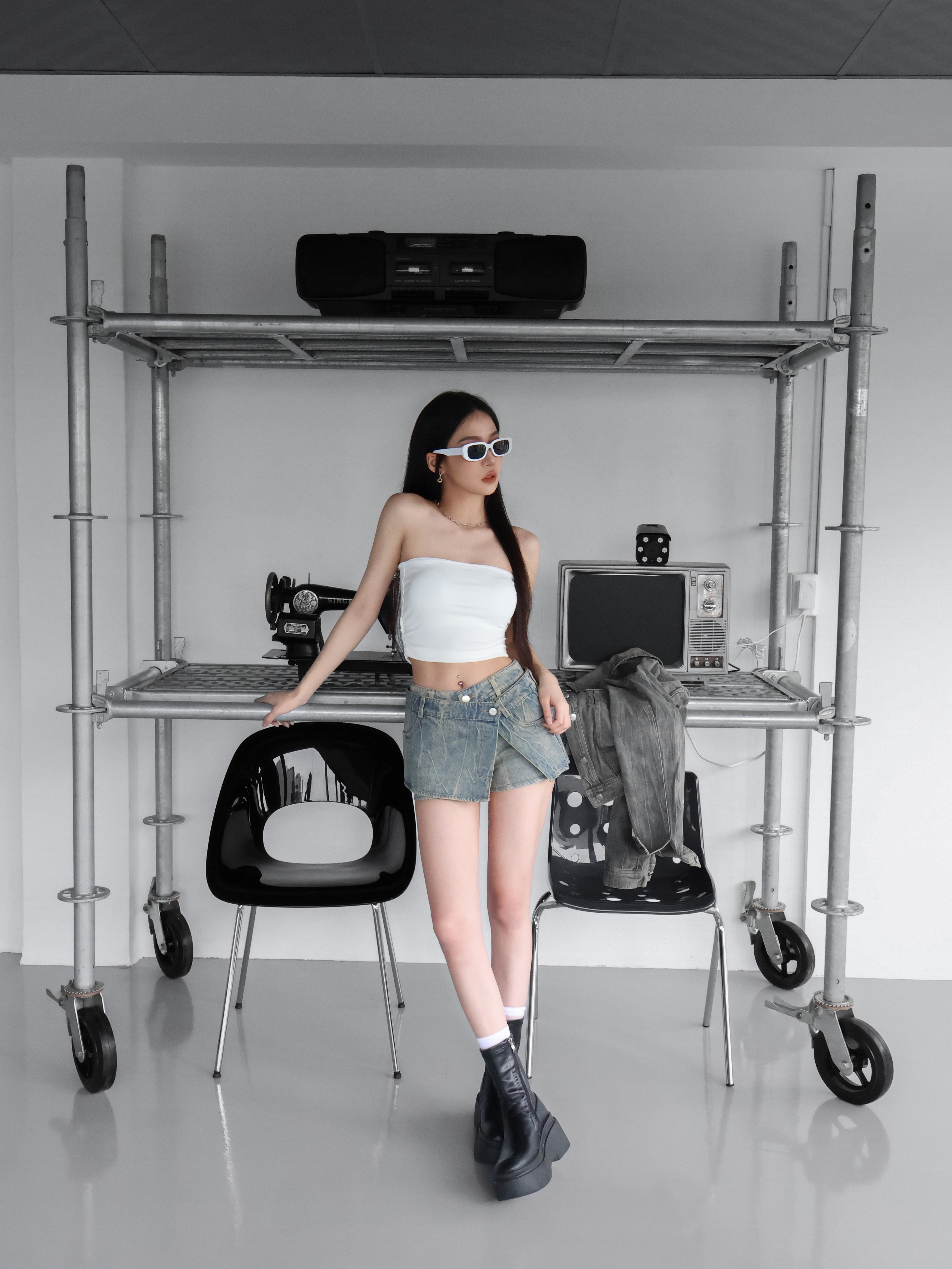 小眾設計牛仔褲裙