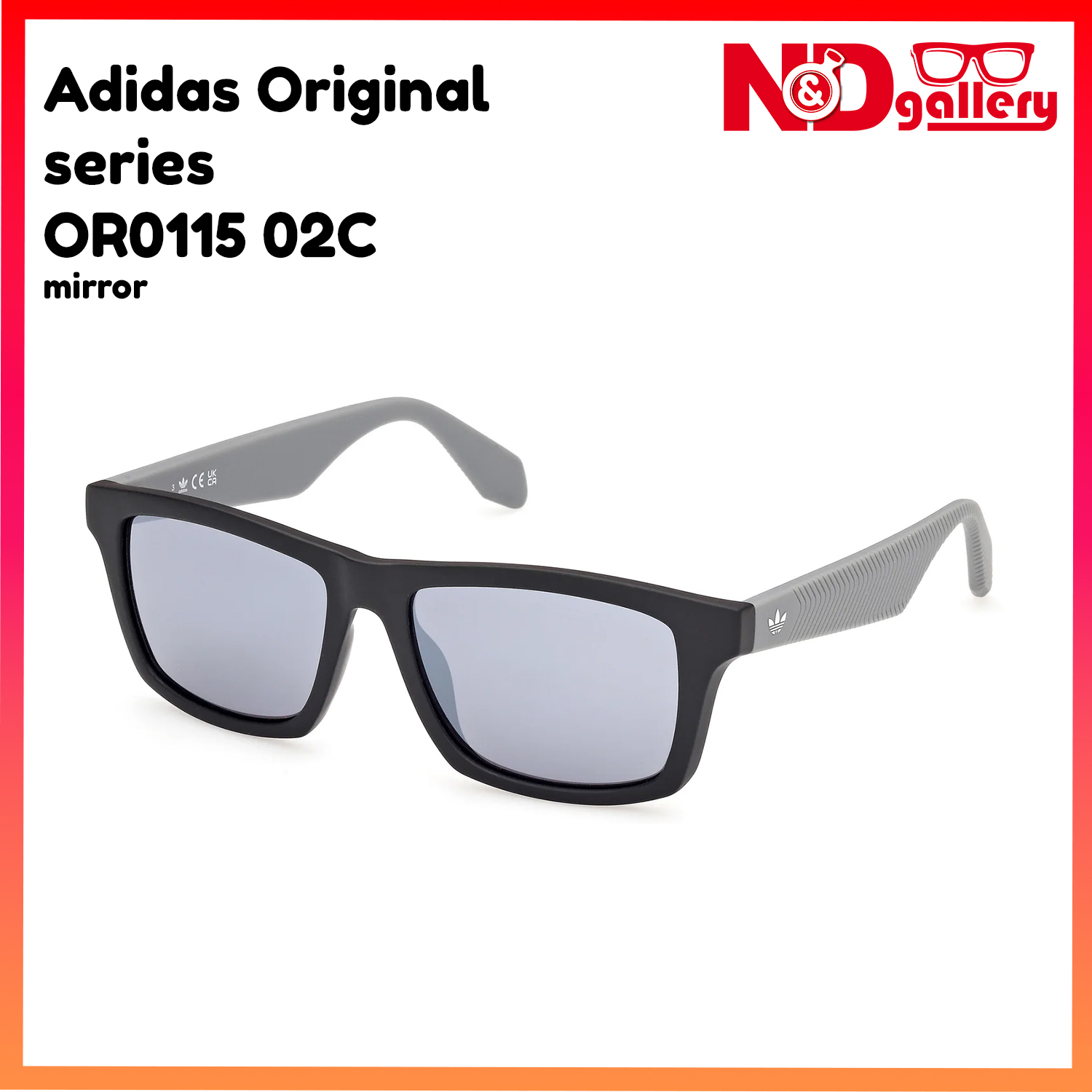ADIDAS ORIGINAL Series OR115 02C (Grey) Mirror , Adidas Lifestyle Sunglasses ( 100% original) New!