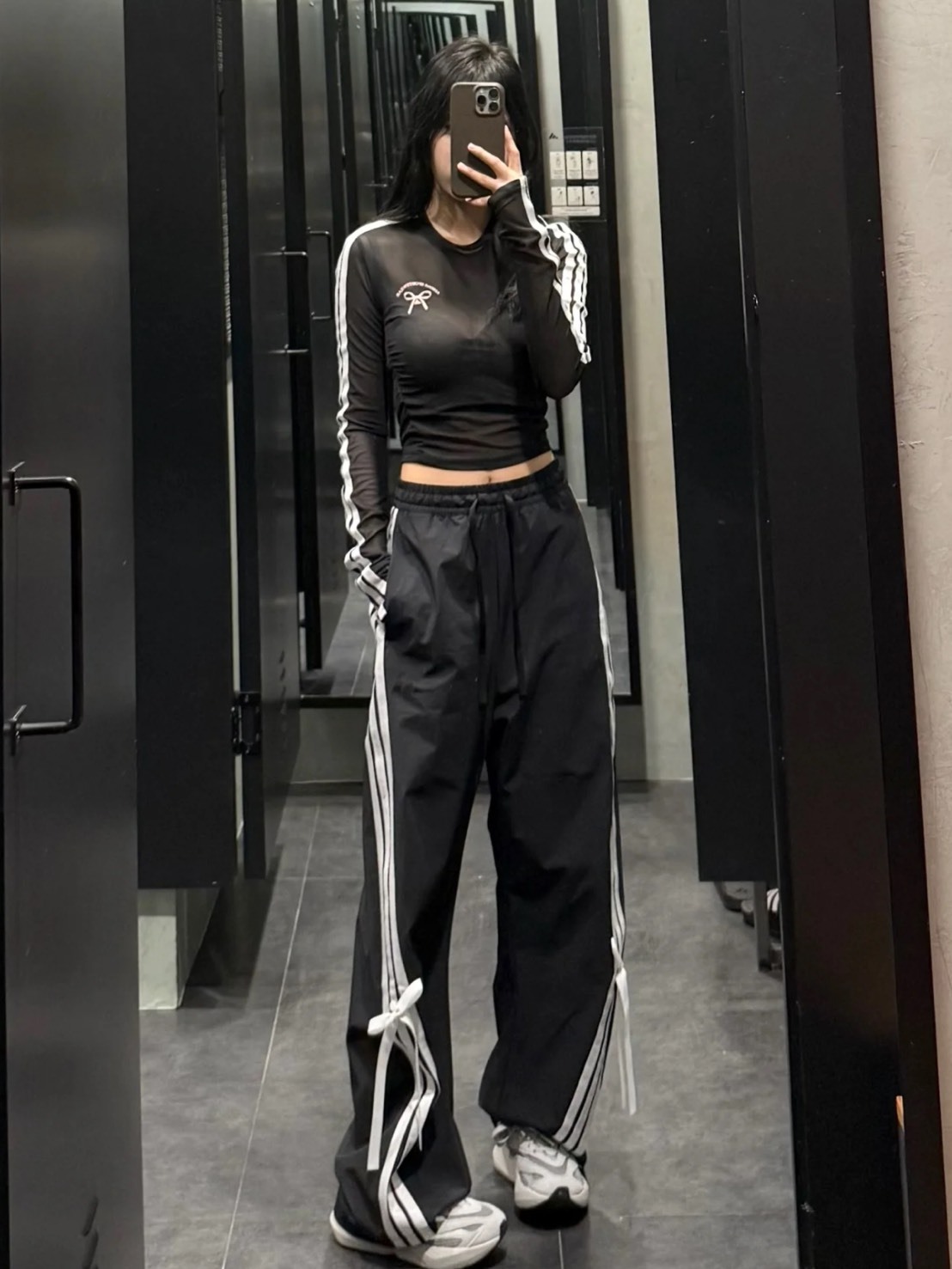 ADIDAS SS25 運動芭蕾 蝴蝶結 三條紋 長褲 JY7666