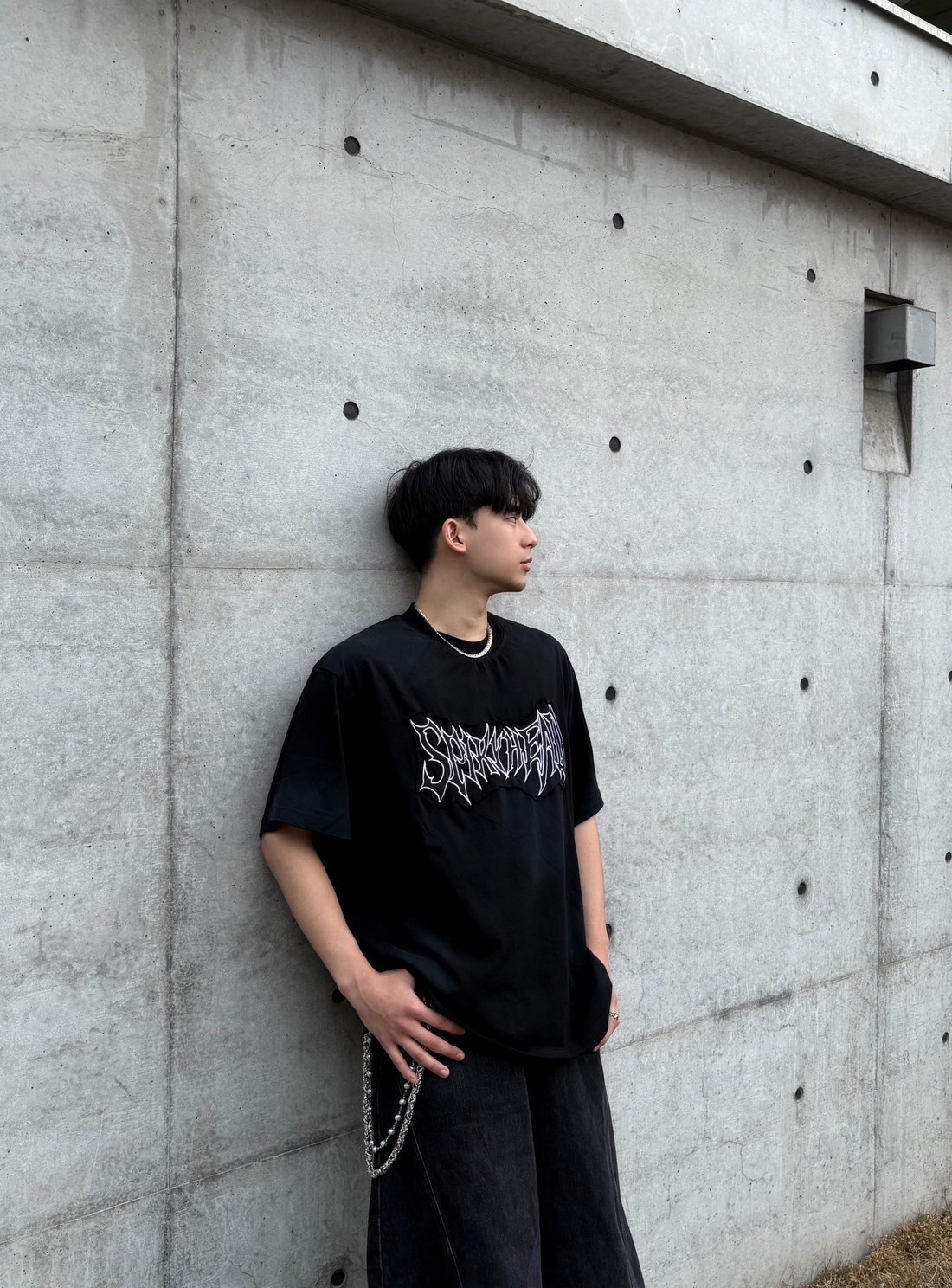 (GOAL)重工 紮染  SPIKY 貼布 水洗 做舊 水洗 短T 男女款 AW6201