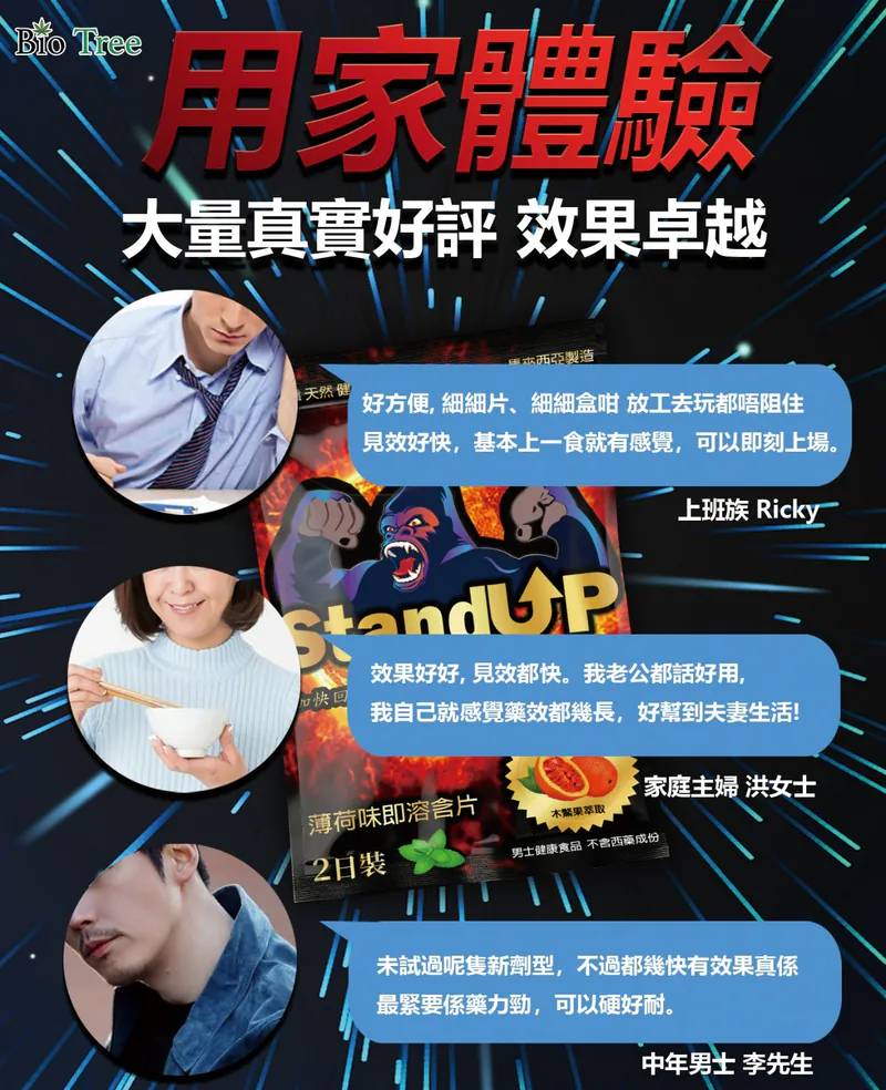 Bio Tree - KING KONG - Stand UP Men' Thins(Peppermint Flavour) 1 Pack 4 pcs