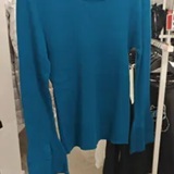 [S] KARL LAGERFELD CRYSTAL TEAL SWEATER WITH BELL SLEEVES CRYSTAL, L4HSS708-CXN (SKL1326)