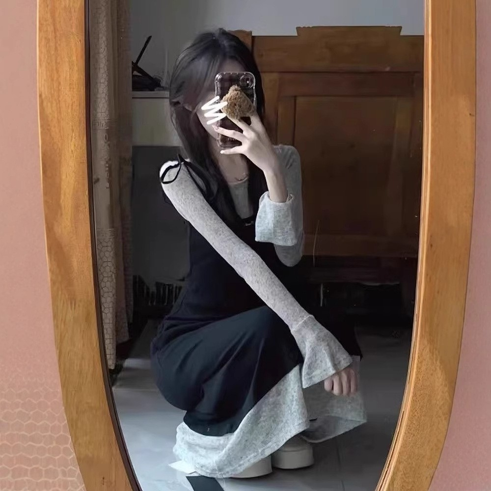 Elegant Black Long Sleeve Dress