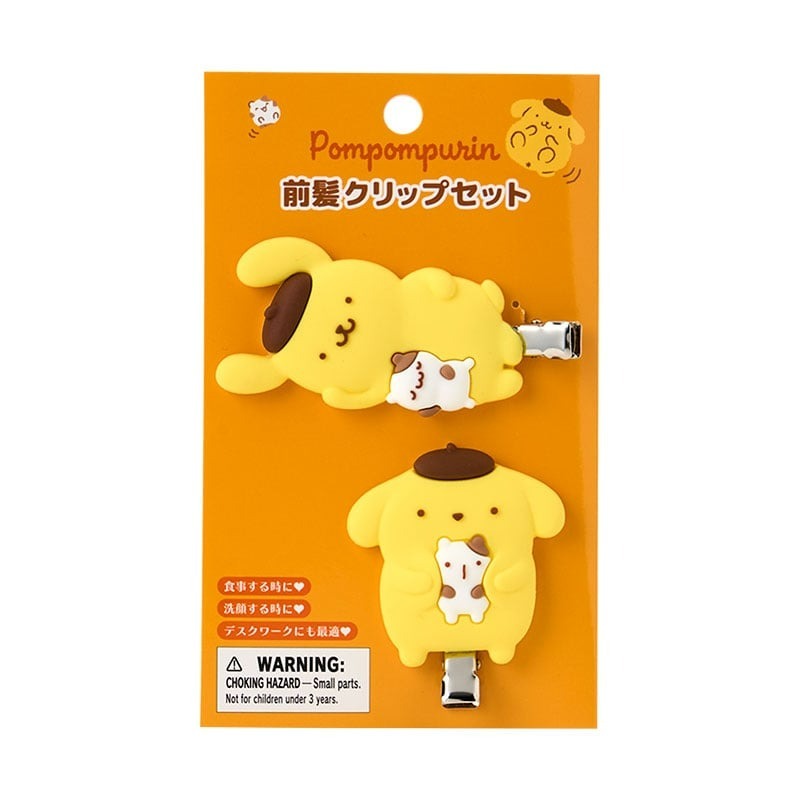 日本 Sanrio Pom Pom Purin 布甸狗 放鬆時刻系列 - 髮夾對裝 (2入)