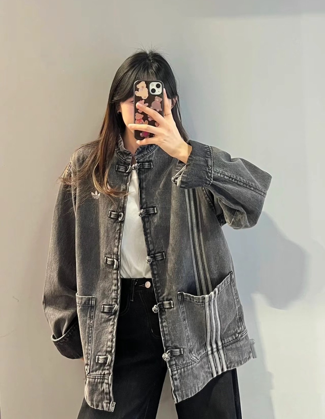 adidas Originals CTT 3.0 蛇年限定黑牛仔外套