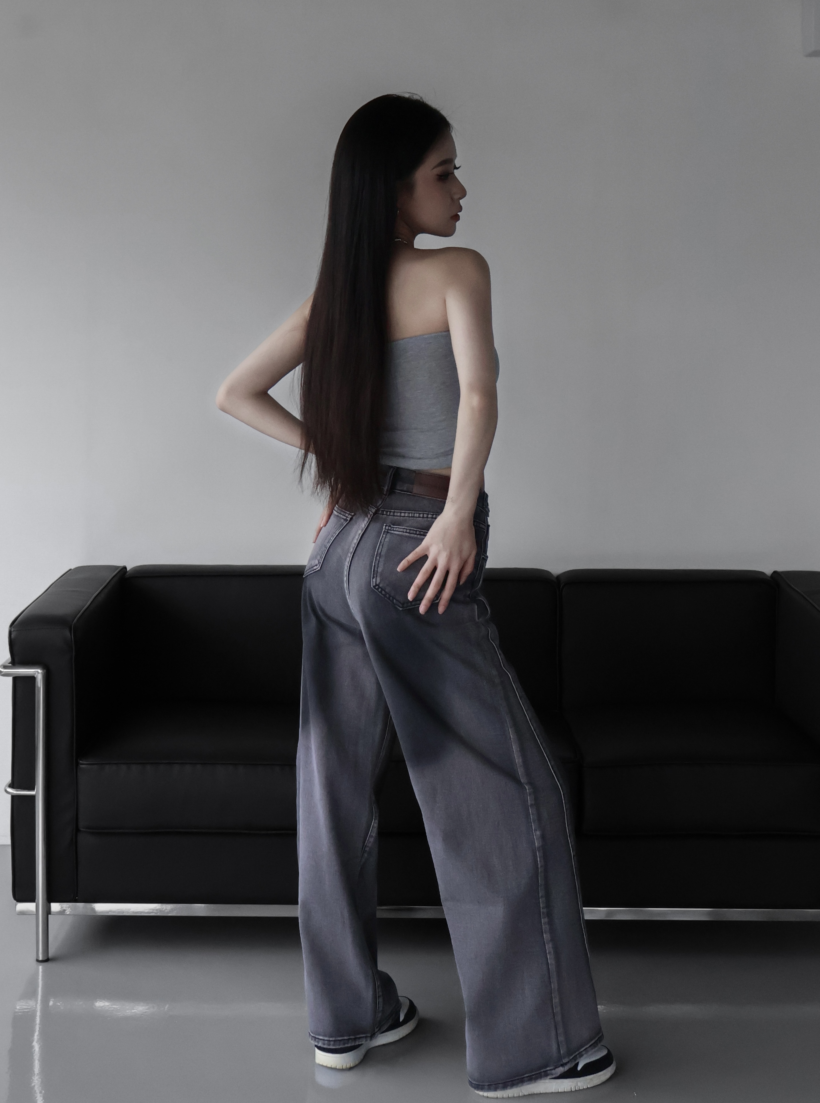 復古刷舊老爹褲