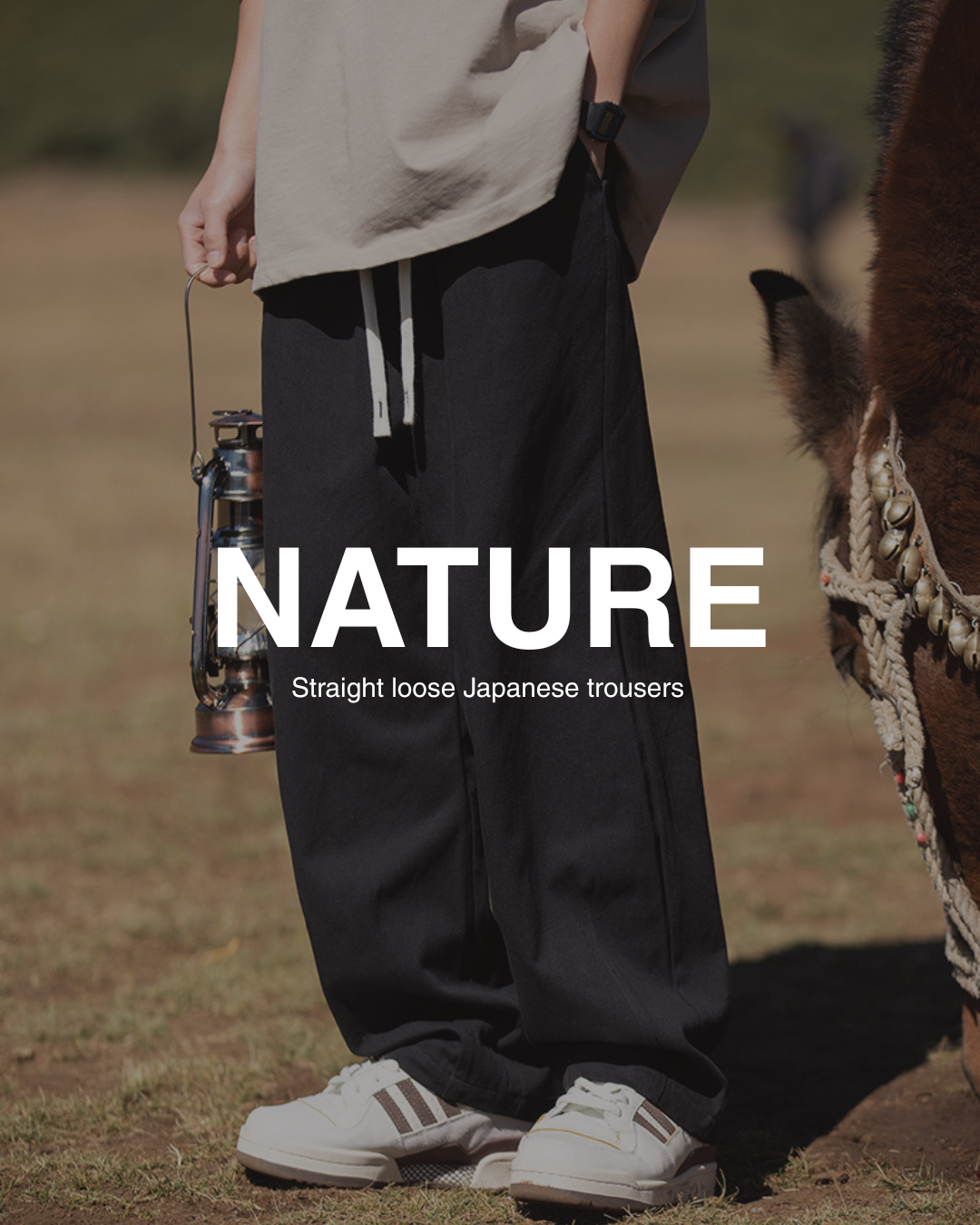 【預購】NATURE Straight loose Japanese trousers 山系工裝休閒褲