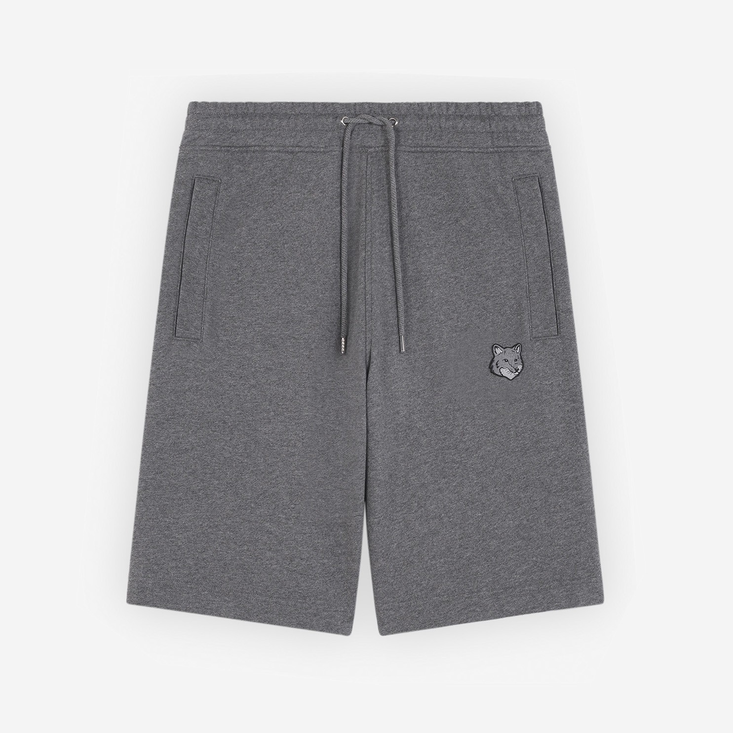 1FO0416-027 MAISON KITSUNE Bold Fox Head Patch Oversize Jog Shorts Grey #MM01121KM0001 H170 (C-BR-E)