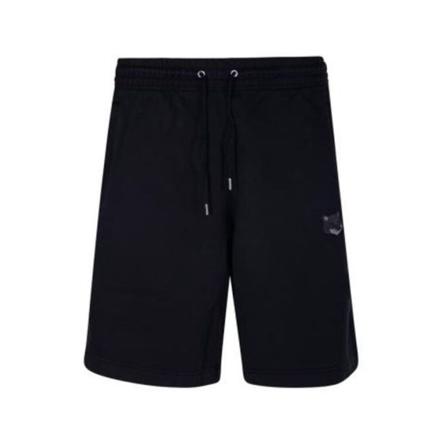 1FO0416-028 MAISON KITSUNE Bold Fox Head Patch Oversize Jog Shorts Black #MM01121KM0001 P199 (C-BR-E)