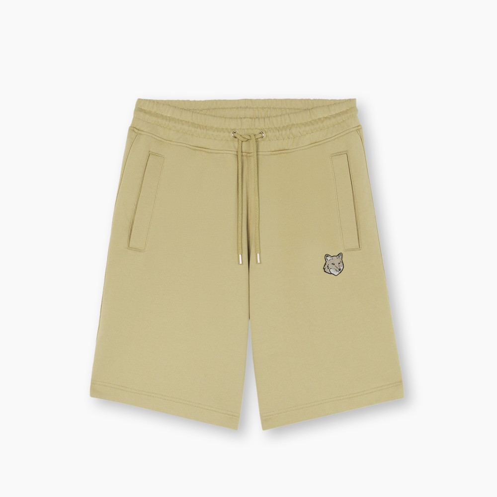 1FO0416-029 MAISON KITSUNE Bold Fox Head Patch Oversize Jog Shorts Canvas #MM01121KM0001 P357 (C-BR-E)